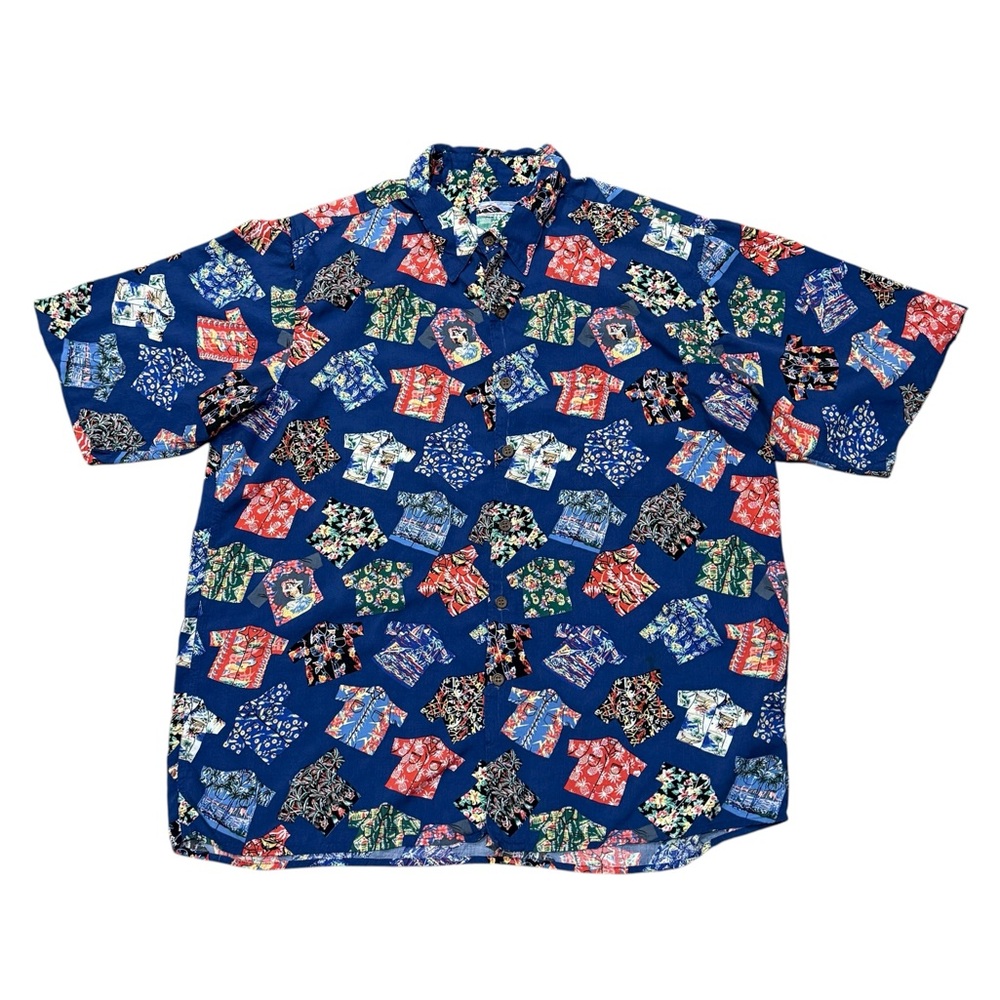 Reyn Spooner Hawaiian Shirt Tiki Aloha Pattern Men’s Sz L